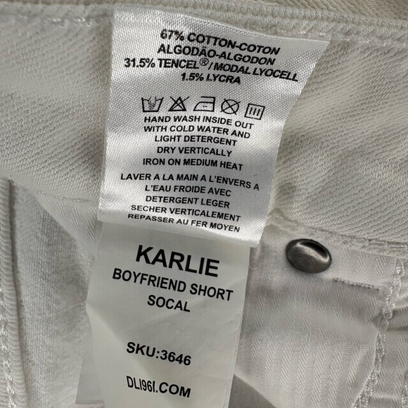 DL1961 Karlie Puro Denim Boyfriend Shorts - Picture 9 of 9